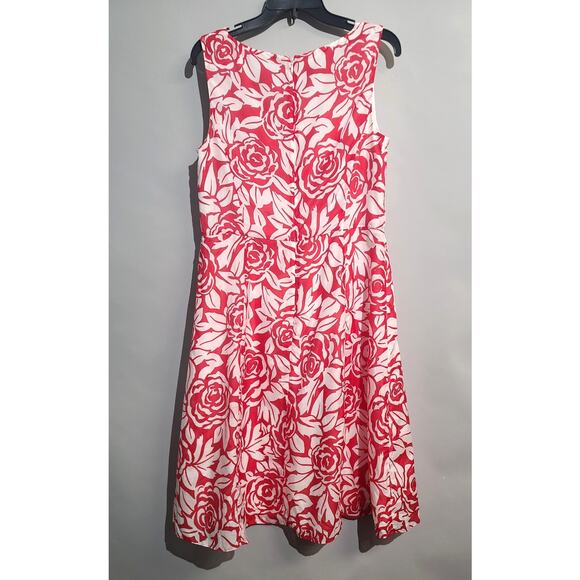Talbots Silk Blend Rose Print A Line Dress NWT - Picture 2 of 4